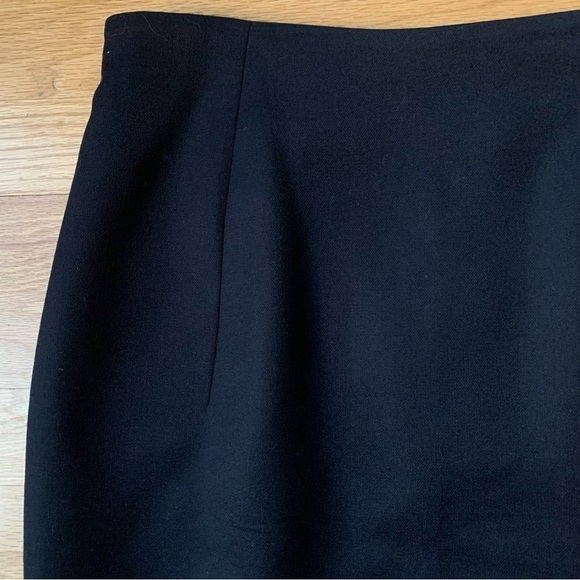 Badgely Mischka Black 100% Wool High Waisted Black Skirt Size 12 - Picture 2 of 8
